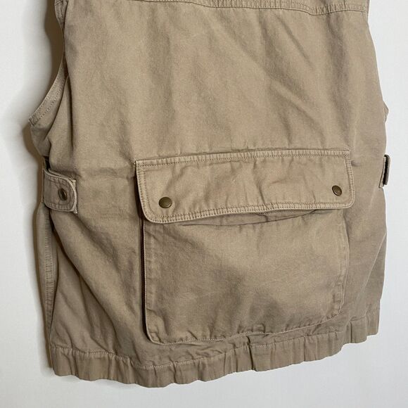 VTG Eddie Bauer Quilt Lined Goose Down Vest Canvas Field Chore Hunting Mens M - Picture 8 of 16